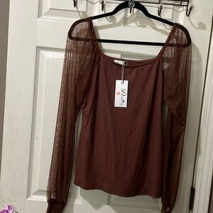 Brown long sleeve shirt
